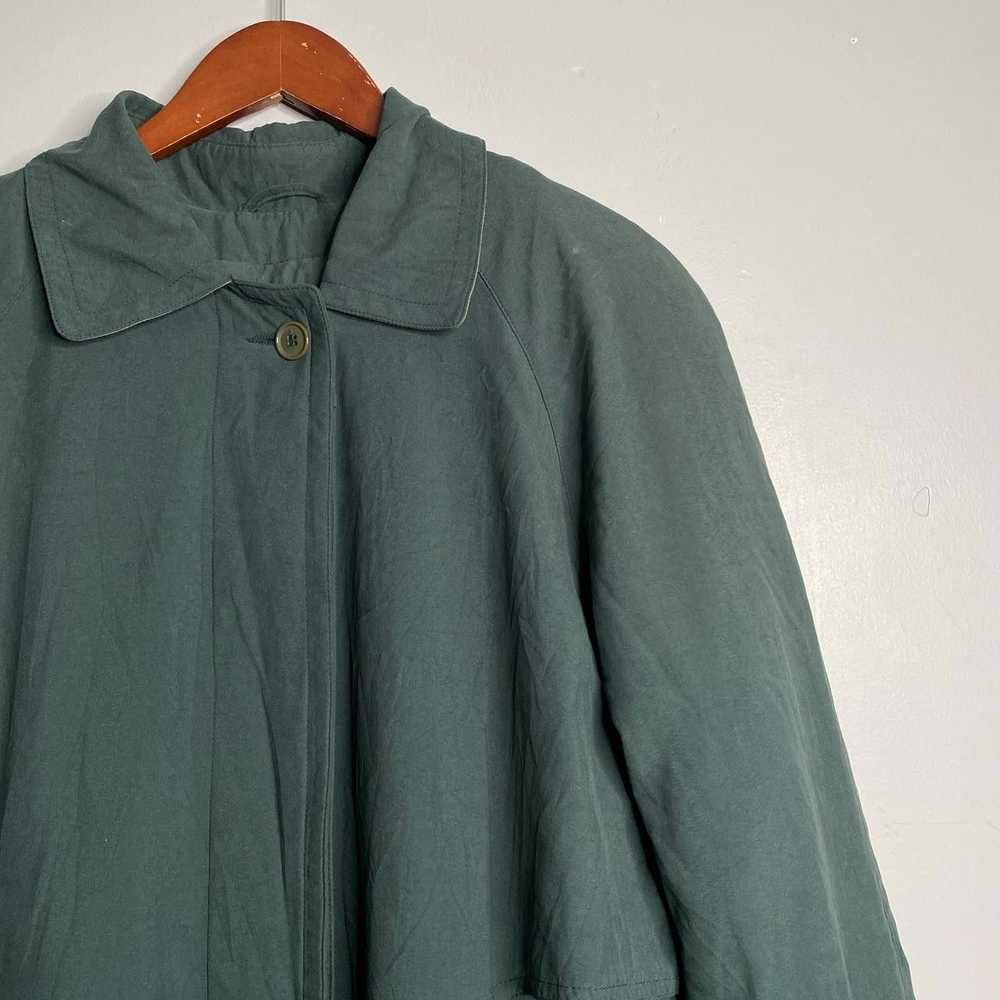 Jones New York 90s Vintage Dark Green Trench Coat - image 3