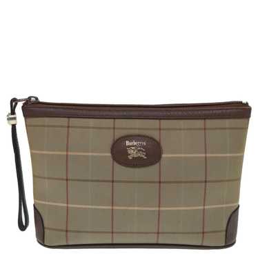 Burberry Nova Check Beige Canvas Clutch Bag (Pre-… - image 1