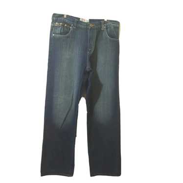 Jeep Mens 38x34 Denim Blue Cotton Jeans with Stud… - image 1