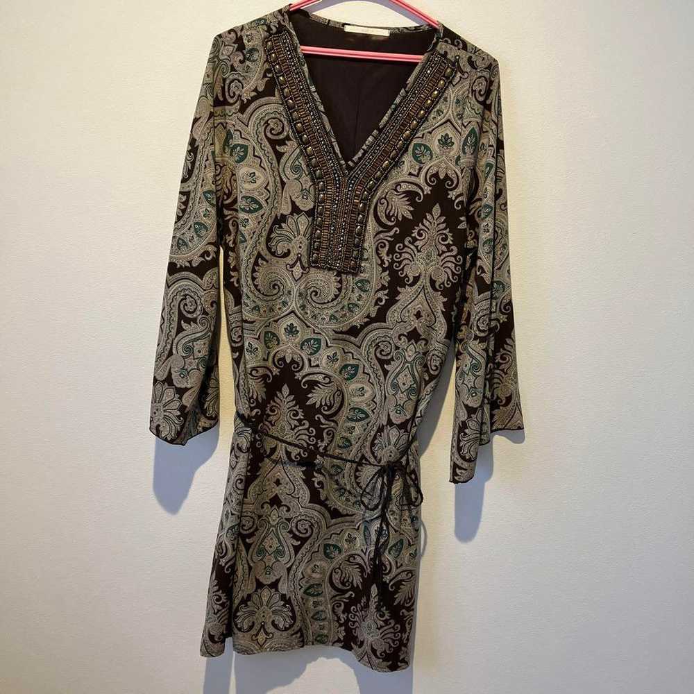 Tunic dress vintage paisley. - image 1