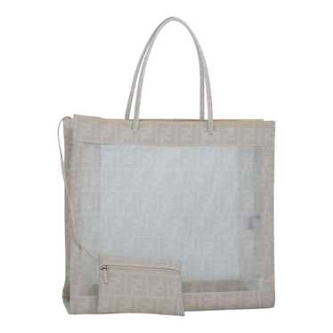 Fendi FENDI Tote Bag Nylon White Silver Auth hk15… - image 1