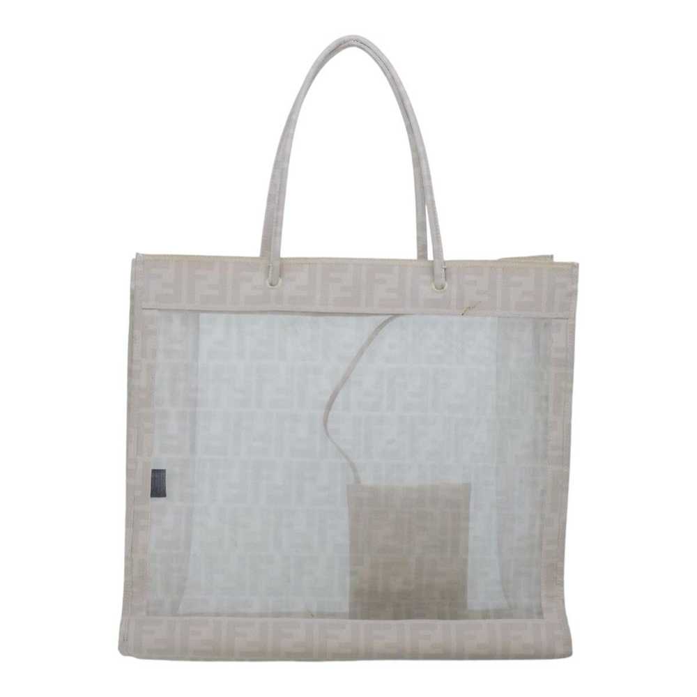 Fendi FENDI Tote Bag Nylon White Silver Auth hk15… - image 2