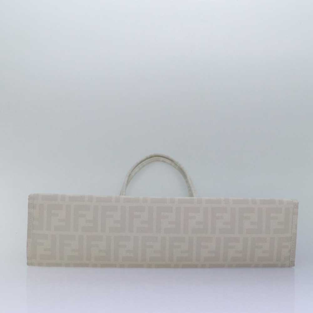 Fendi FENDI Tote Bag Nylon White Silver Auth hk15… - image 5