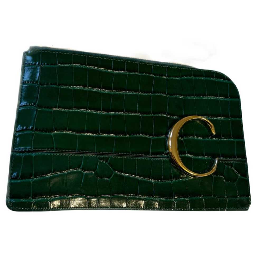 Chloé C leather clutch - image 3