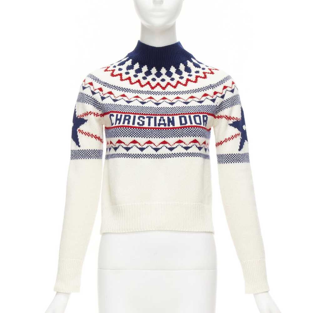 Dior CHRISTIAN DIOR Dioralps cream wool cashmere … - image 1