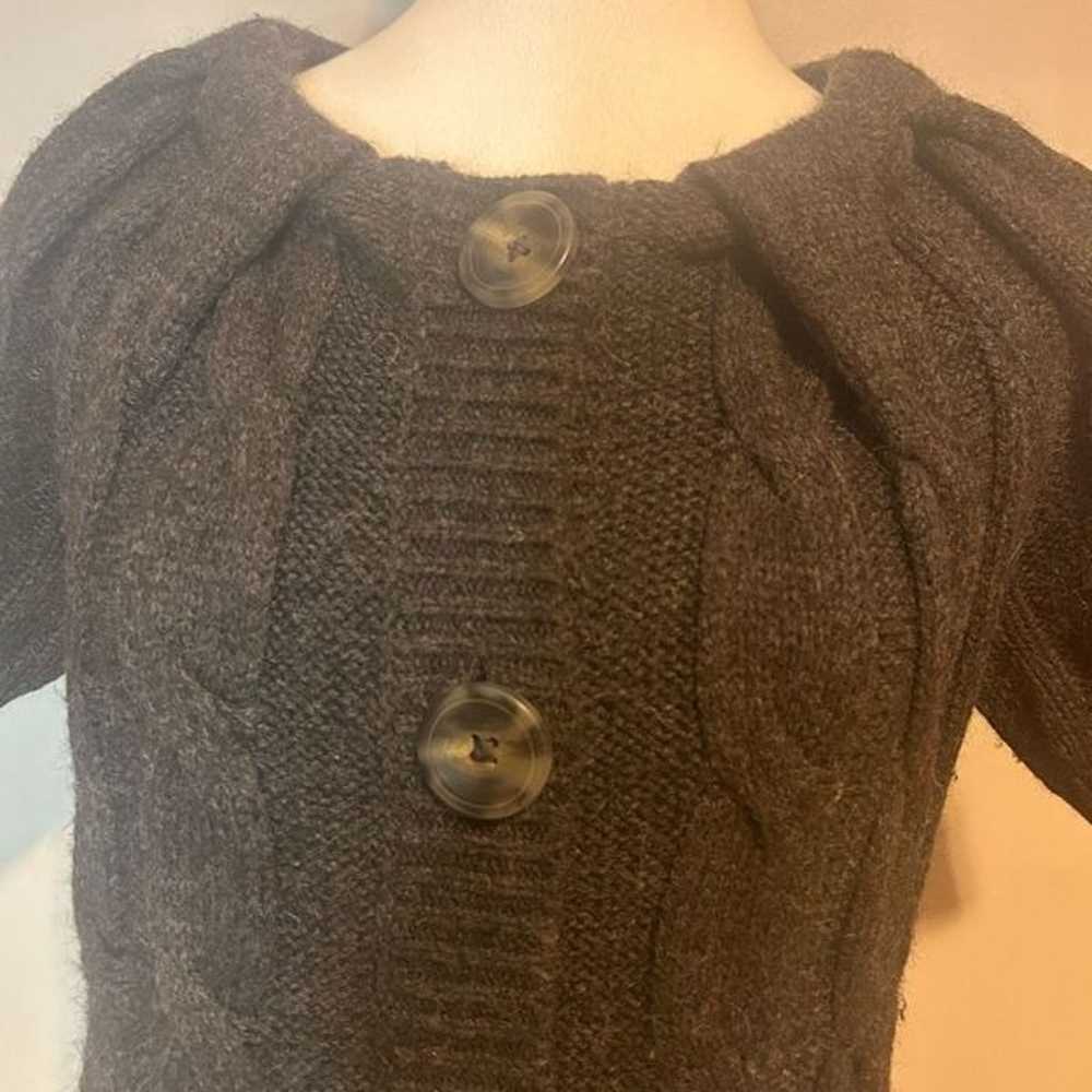 VINCE alpaca wool blend gray sculpted sweater dre… - image 2