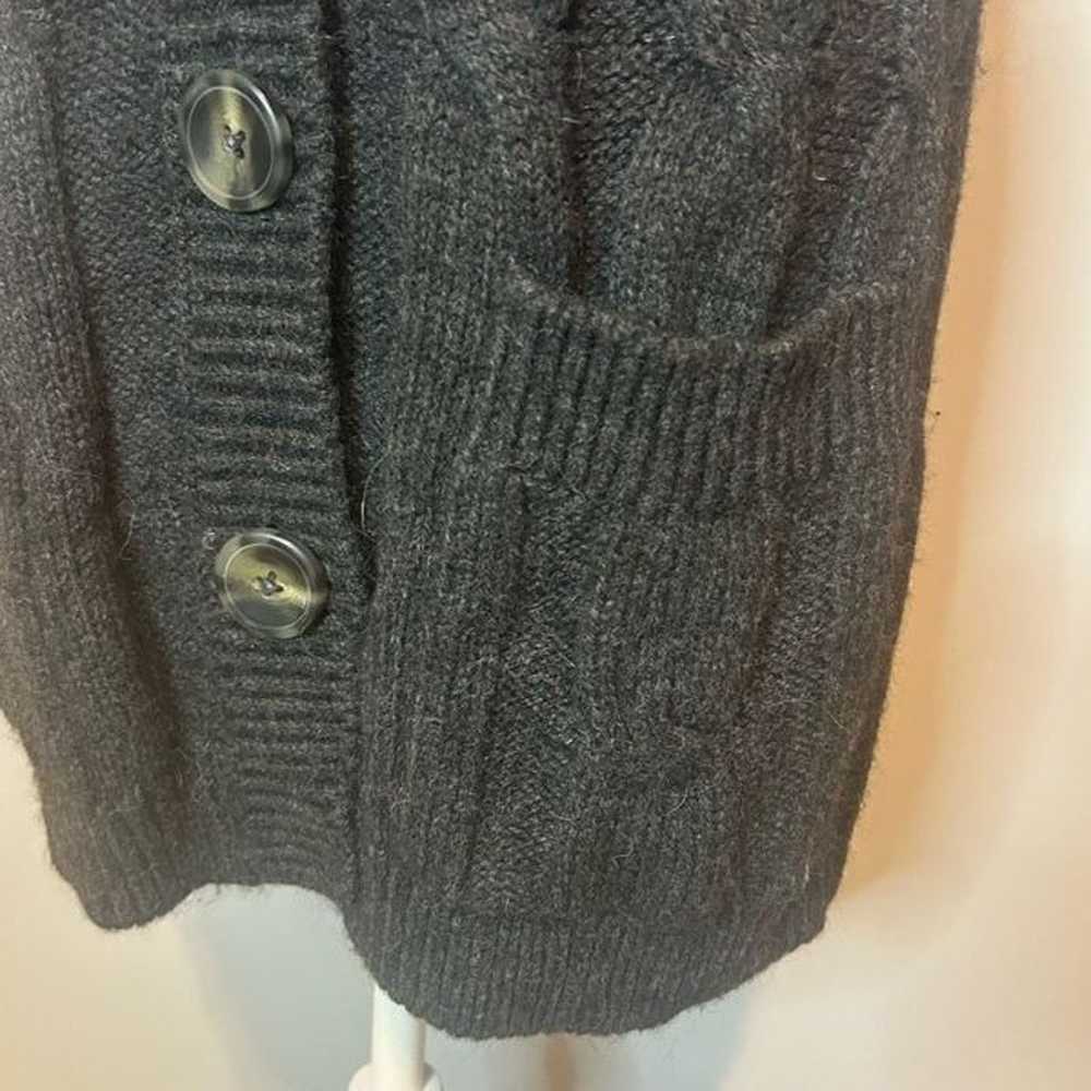 VINCE alpaca wool blend gray sculpted sweater dre… - image 3