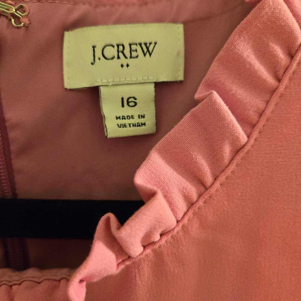 J.Crew size 16 Ruffleneck suiting dress - image 4