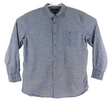 Pd&C PD&C Cotton Gray Long Sleeve Button Shirt Me… - image 1