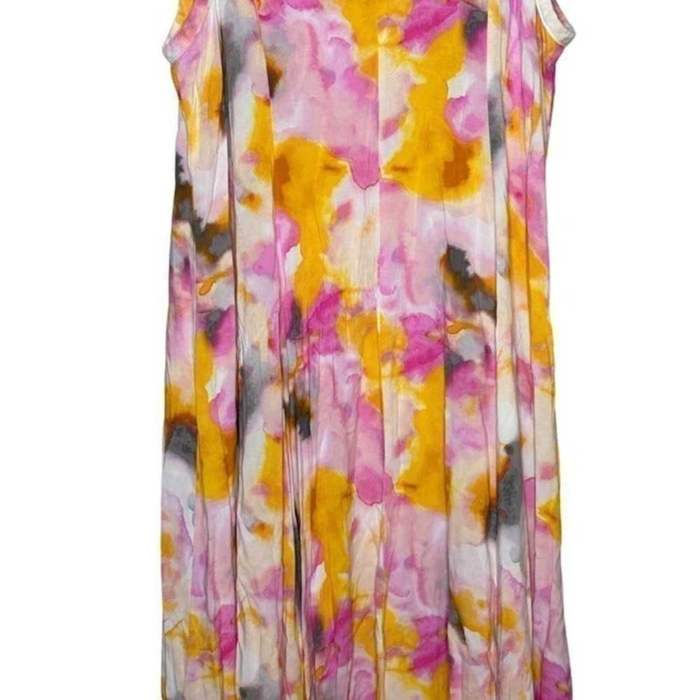 Torrid Yellow Pink Floral Challis Maxi Dress Size… - image 4