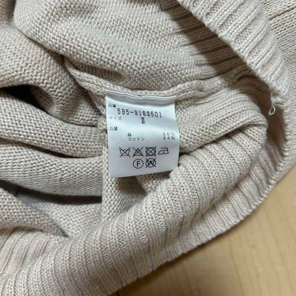 MHL Cotton Linen Knit Polo Shirt Beige Size 2 - image 6