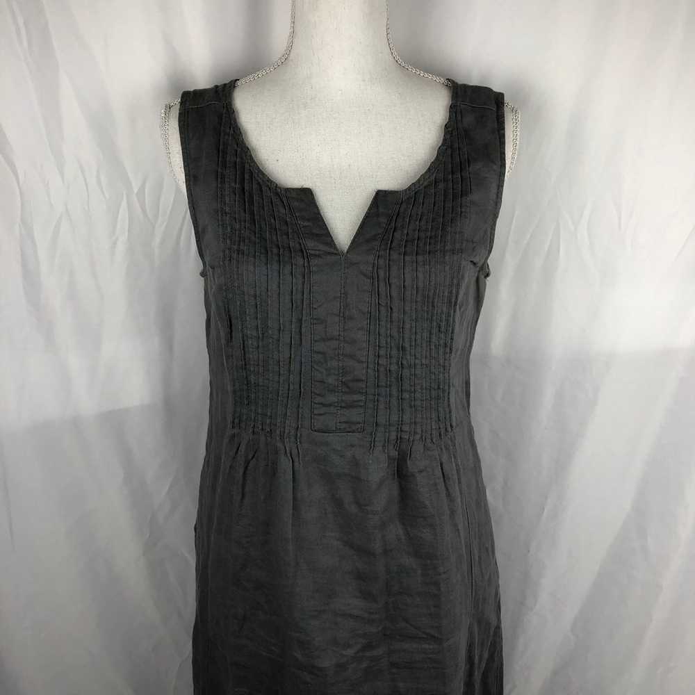 Malvin Hamburg Germany Gray Linen Dress - image 3