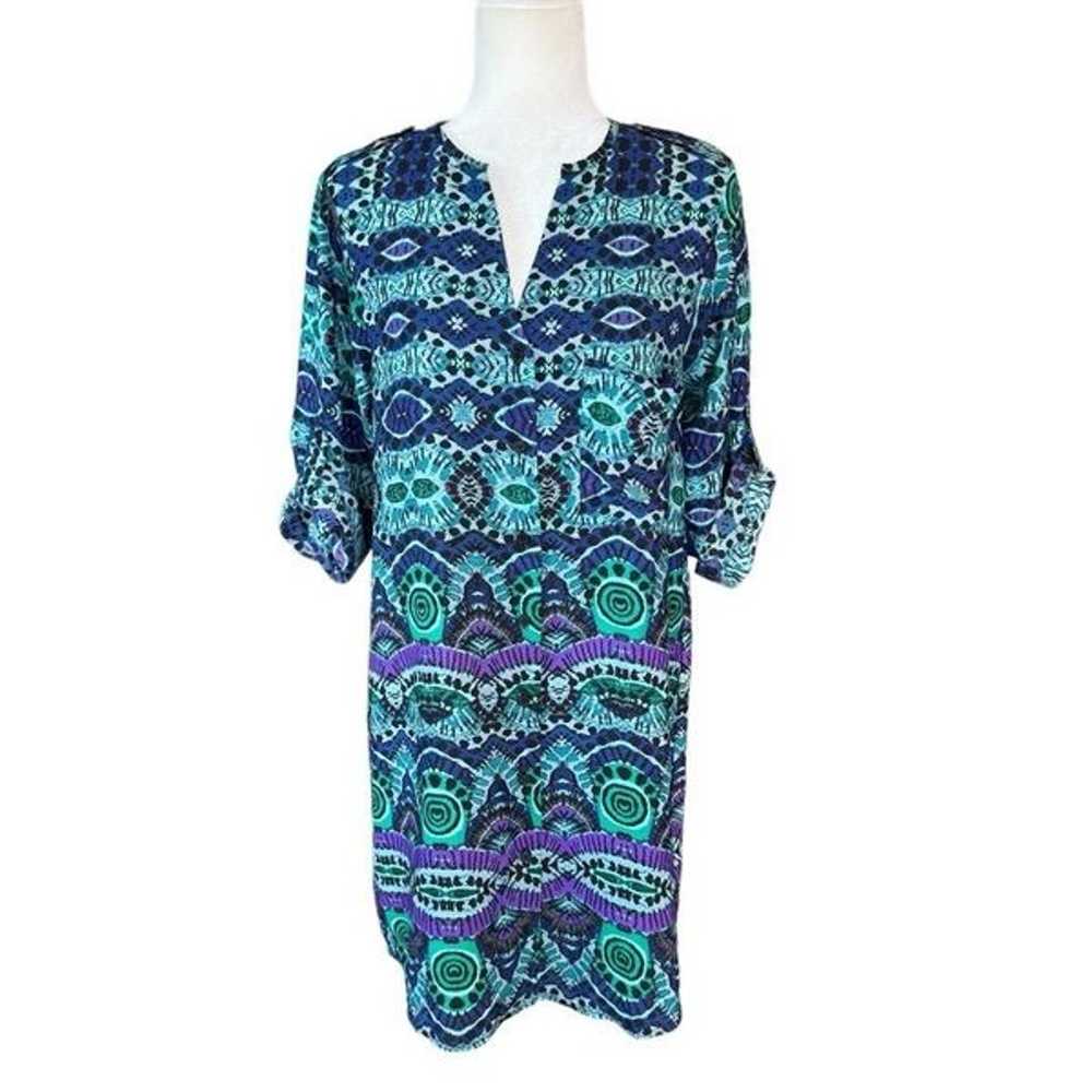 Maeve Anthropologie Button Front Shirt Dress Boho… - image 1