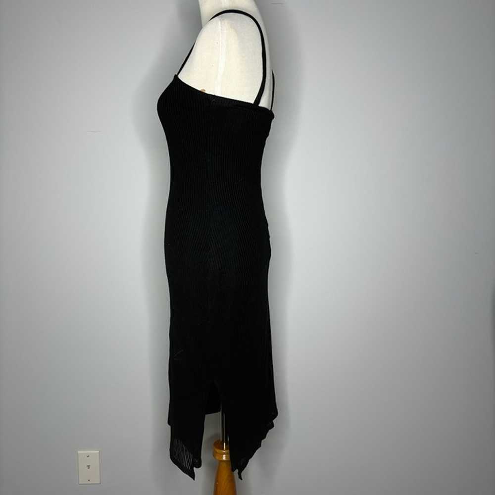 Express- Black Ribbed Dress w/Slit - image 2