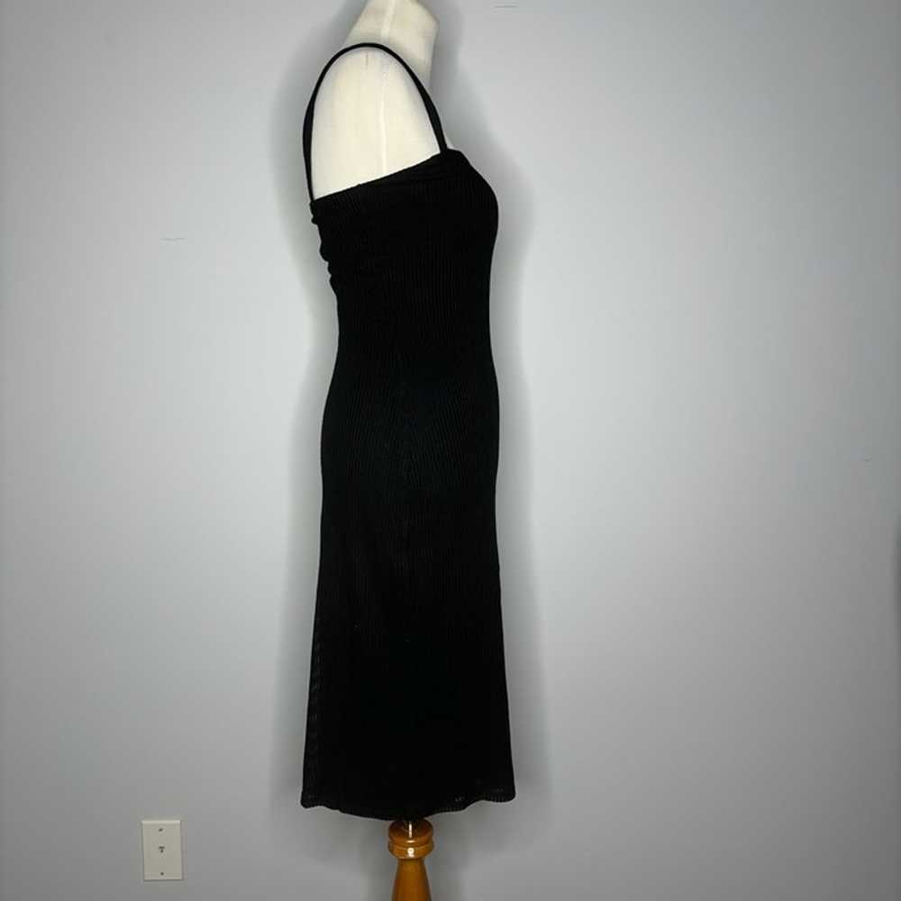 Express- Black Ribbed Dress w/Slit - image 4