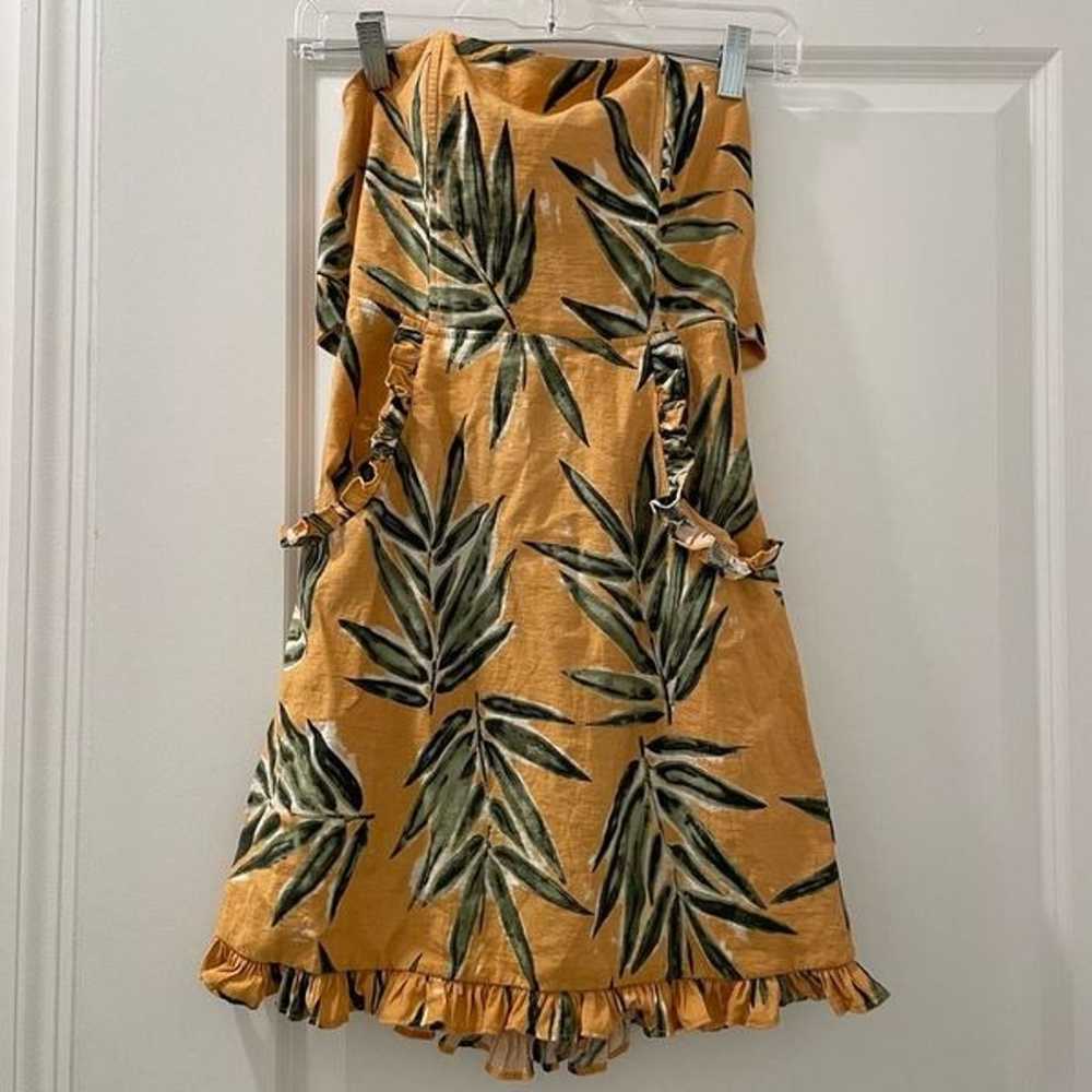 Saints + Secrets Sunset Palm Leaf Dress Size Small - image 5