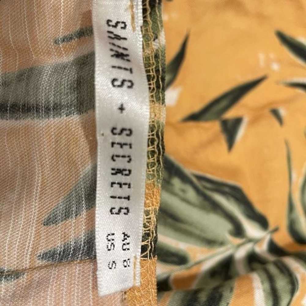 Saints + Secrets Sunset Palm Leaf Dress Size Small - image 7