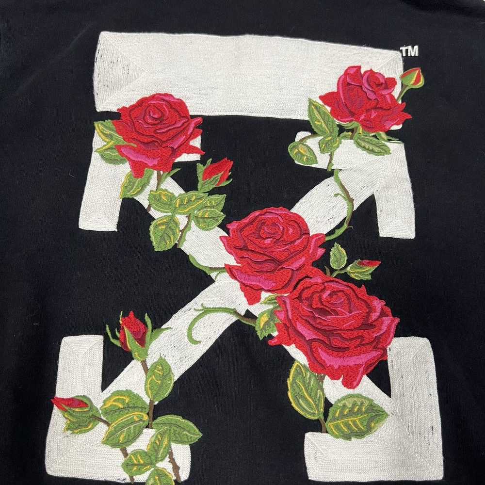 Off-White OFF-WHITE ROSE EMBROIDERY ZIP-UP HOODIE - image 3