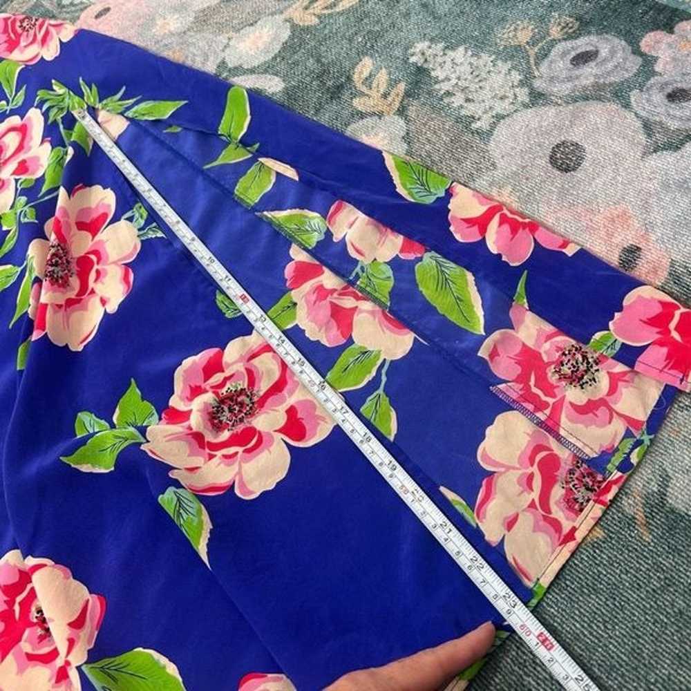 Yumi Kim Silk Maxi Dress Small Blue Pink Green Dr… - image 12