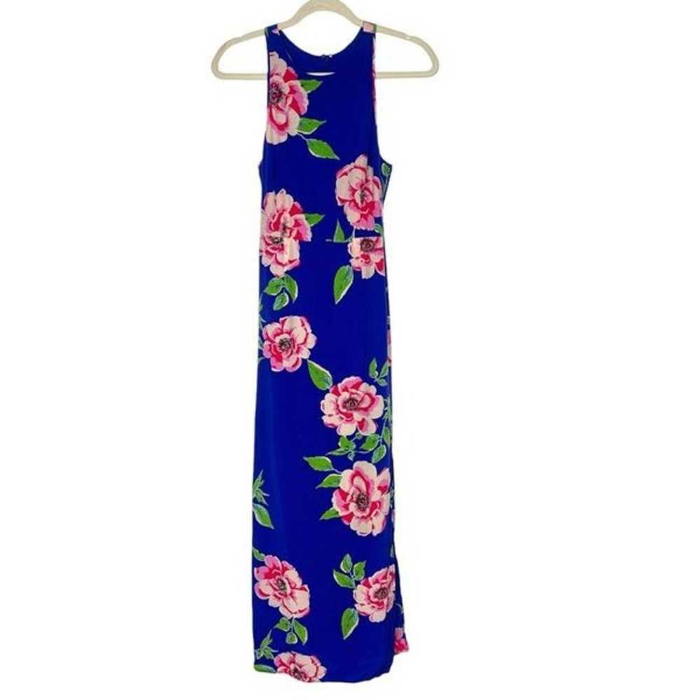 Yumi Kim Silk Maxi Dress Small Blue Pink Green Dr… - image 1