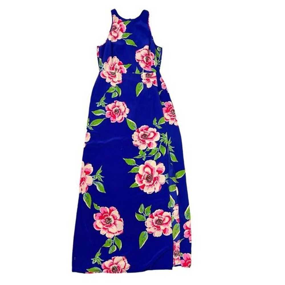 Yumi Kim Silk Maxi Dress Small Blue Pink Green Dr… - image 3