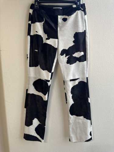 Givenchy Calfskin fur cow print pant