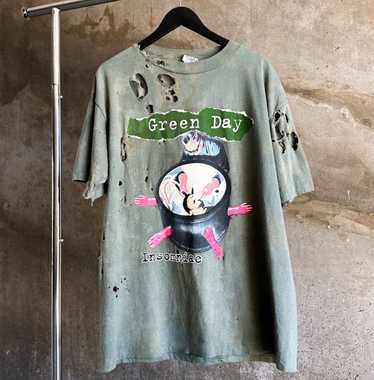 Band Tees × Vintage 90’s THRASHED Green Day “INSO… - image 1