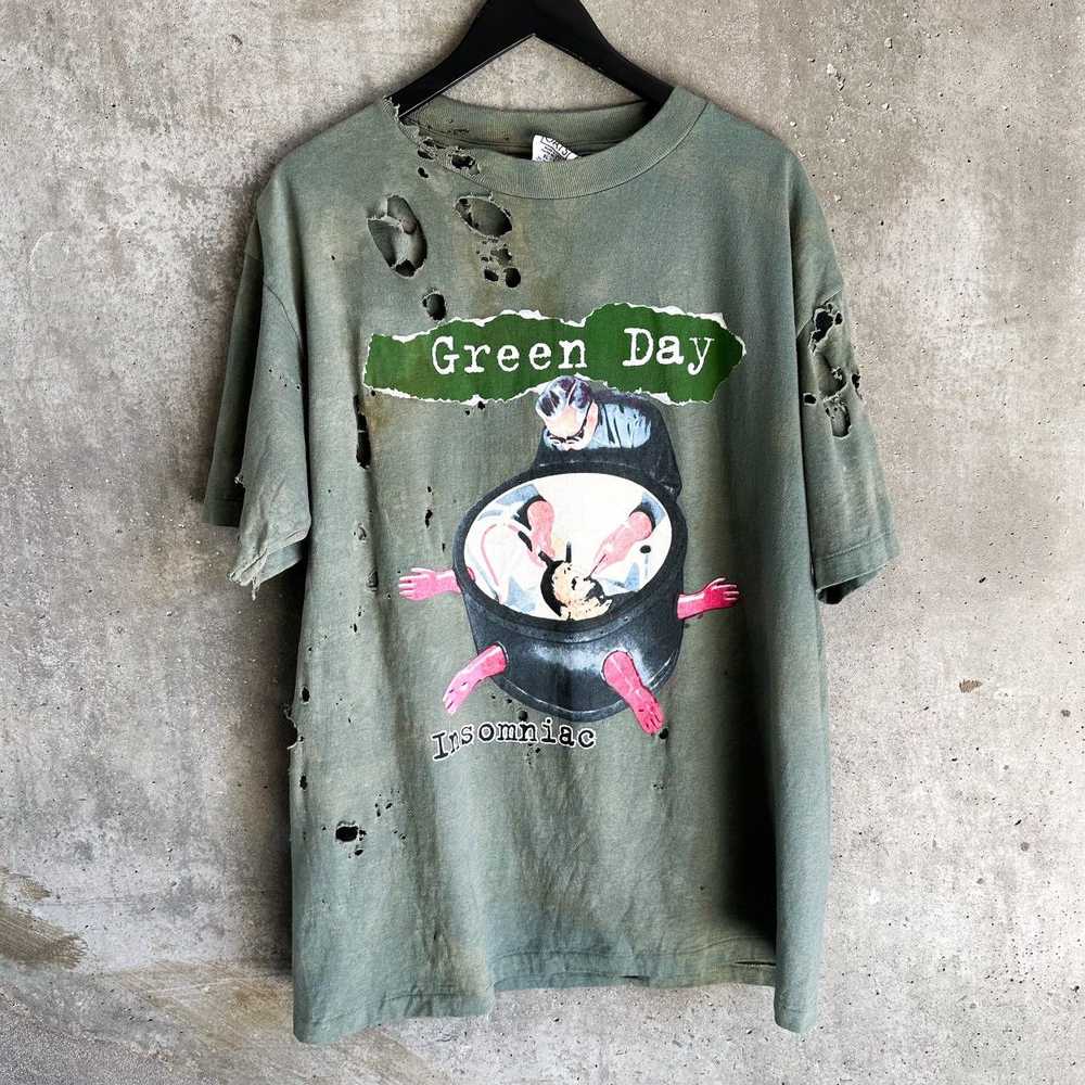 Band Tees × Vintage 90’s THRASHED Green Day “INSO… - image 7