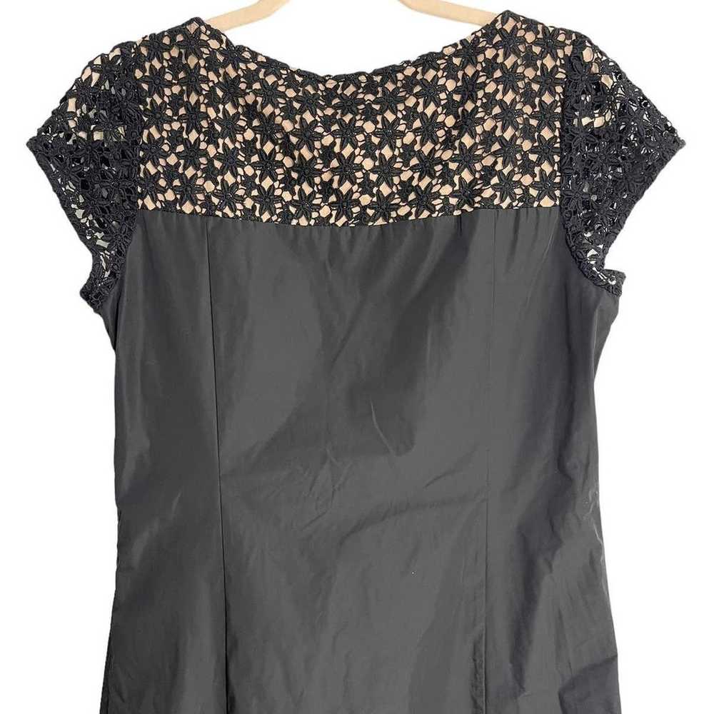 MaxMara Weekend Black Crochet Floral Shift Dress … - image 5