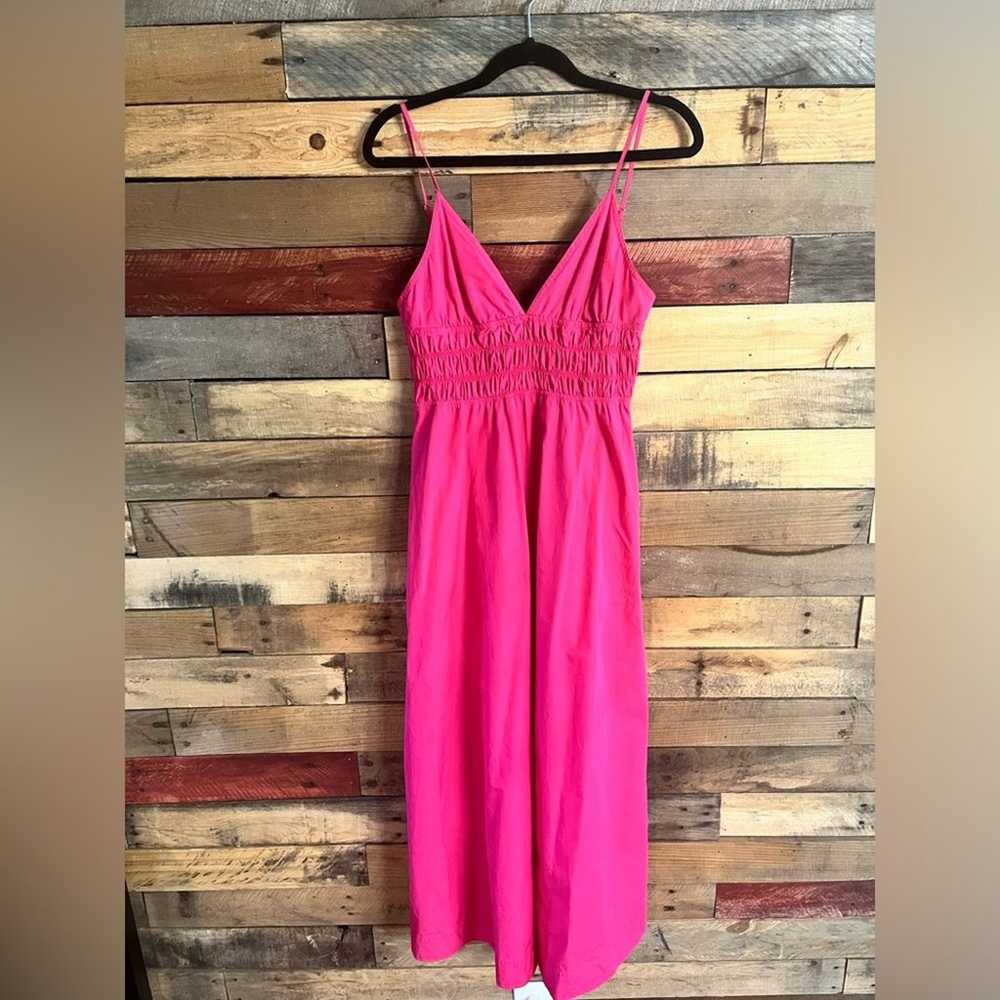 Zara Pink Midi Dress Size Medium - image 1