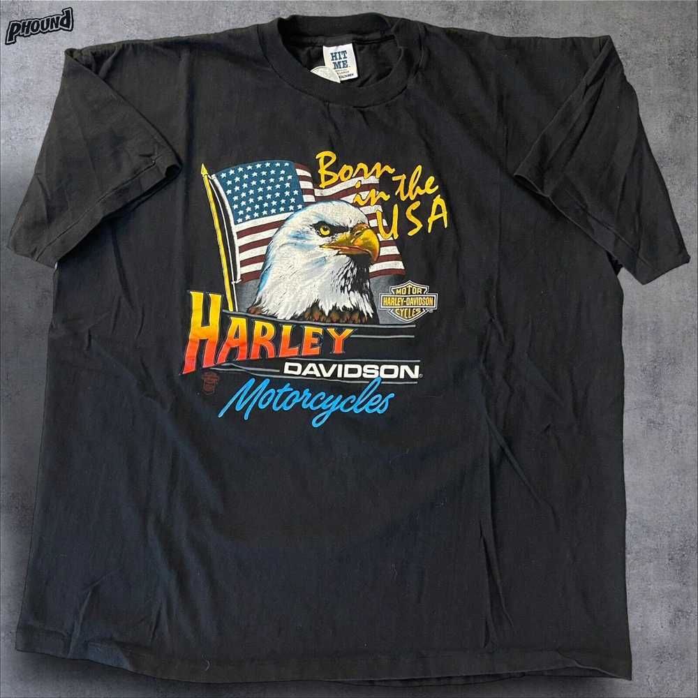 Vintage VTG HARLEY DAVIDSON MOTORCYCLE T SHIRT BO… - image 1