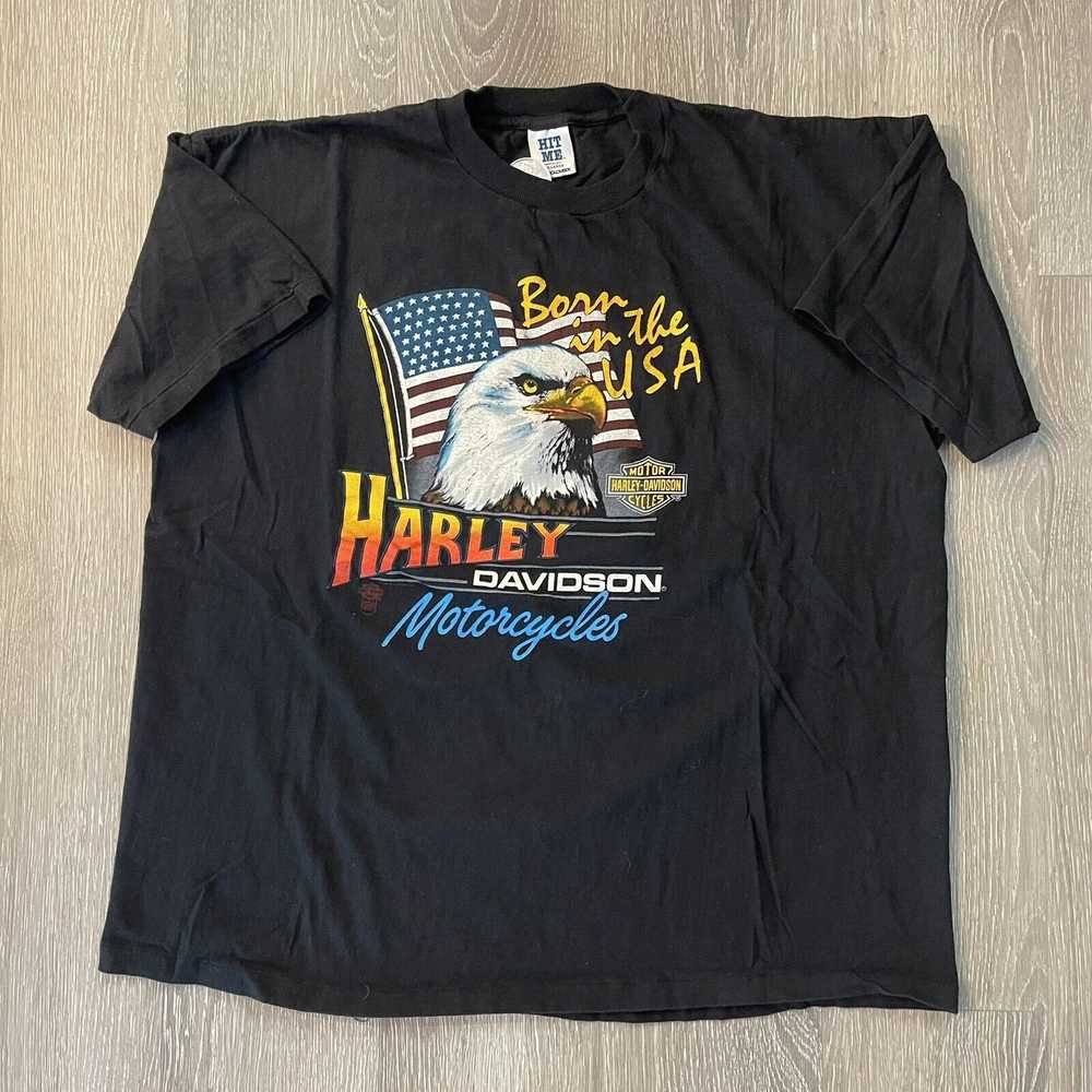 Vintage VTG HARLEY DAVIDSON MOTORCYCLE T SHIRT BO… - image 3