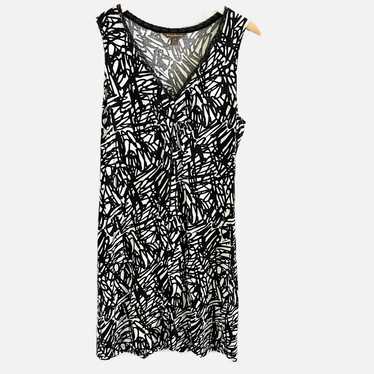 Tommy Bahama Black White V Neck Stretchy Sleevele… - image 1