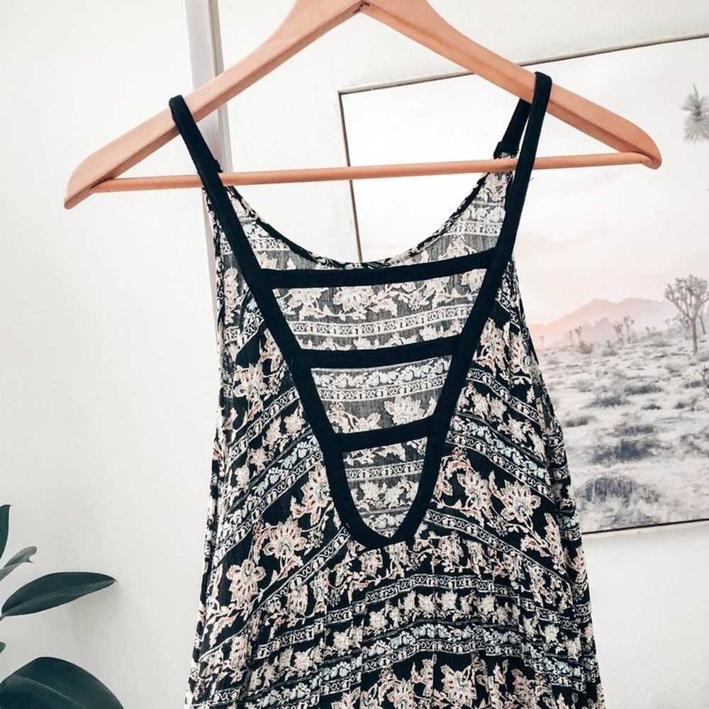 New boho printed flowy strappy back tunic mini dr… - image 5