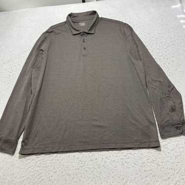 UNTUCKit UNTUCKit Long Sleeve Polo Brown Collared 