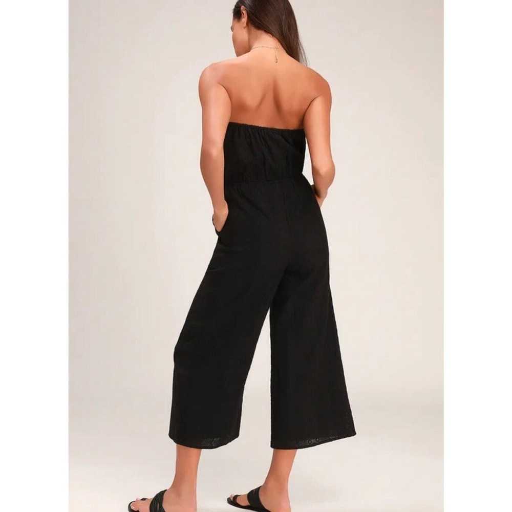 Lulus Jumpsuit Strapless Black Wide Leg Women’s L… - image 2