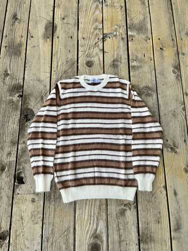 Streetwear × Vintage Striped Mohair Knit Sweater - image 1