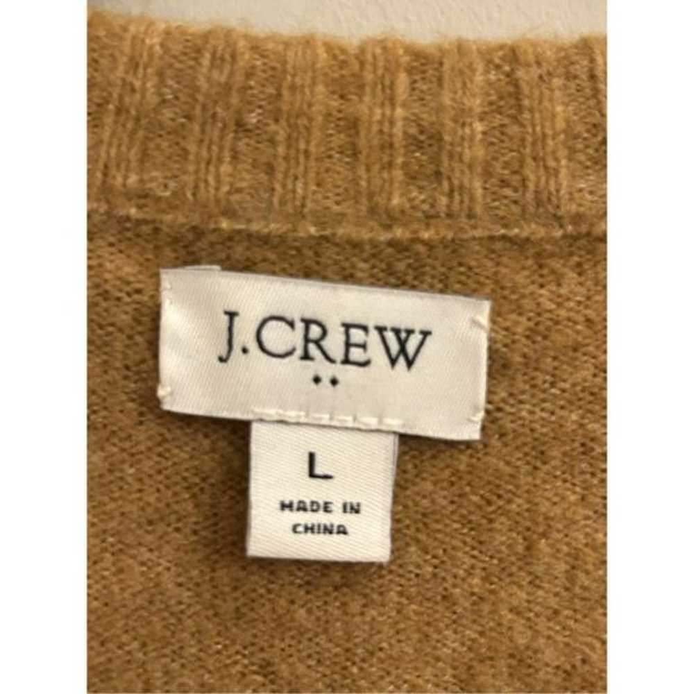 J. Crew sweater dress L camel color wool blend - image 3