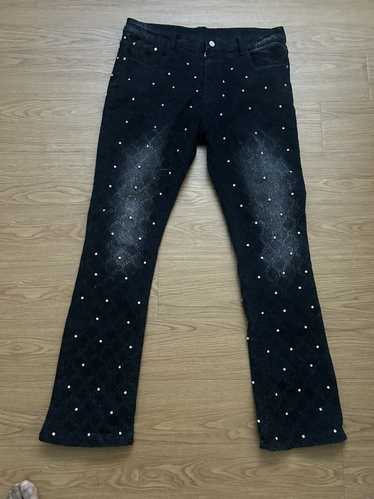 Amiri crystal jeans white - Gem