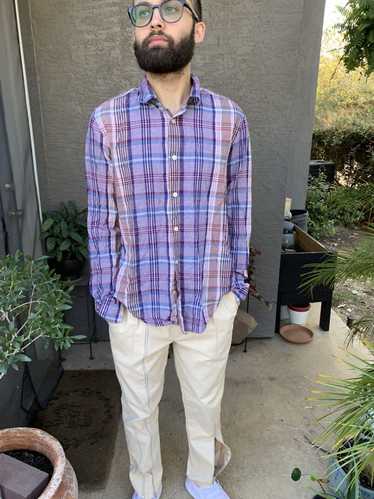 Vince Plaid button Front shirt