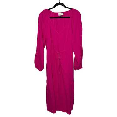 Universal Thread Hot Pink Gauze Maxi Length Long … - image 1