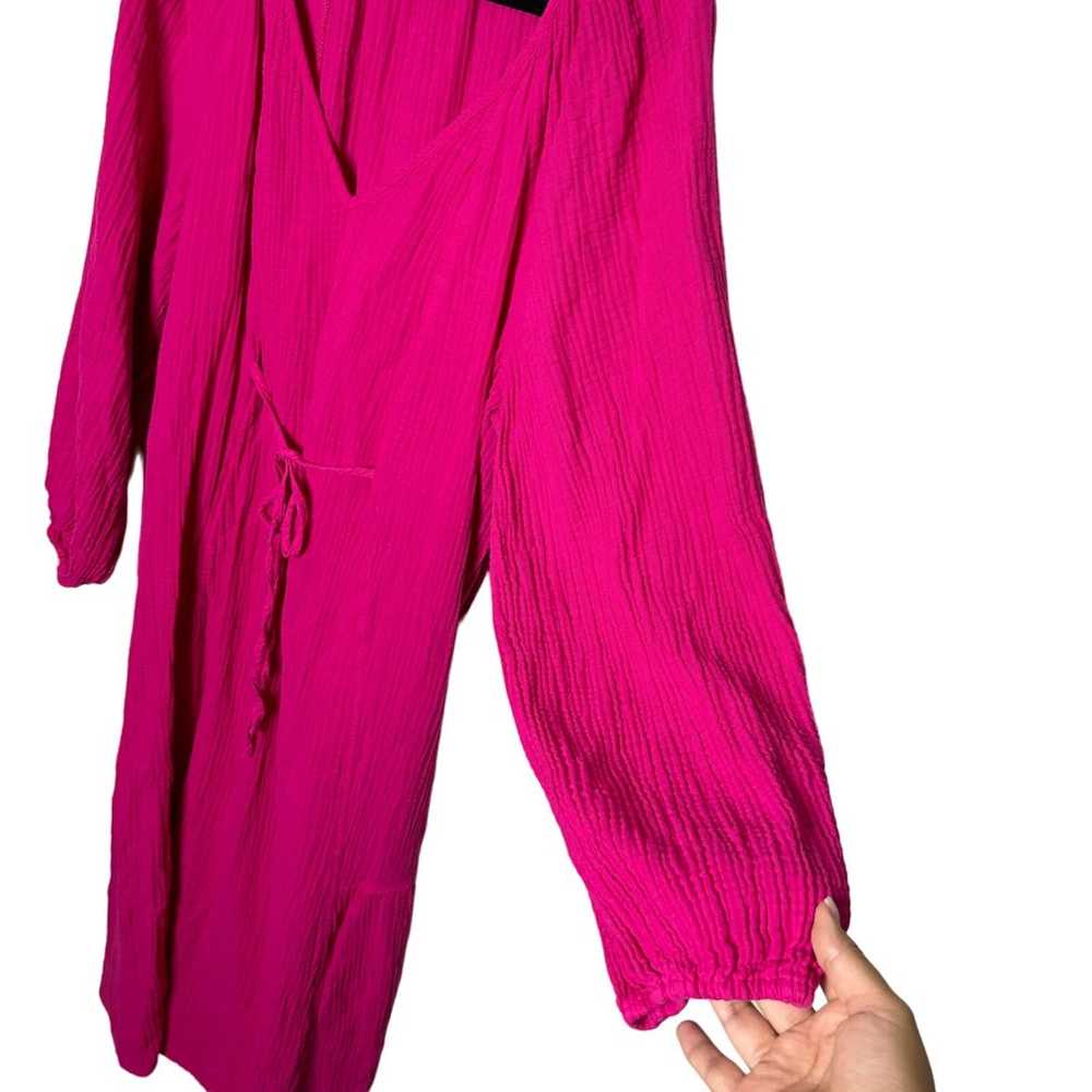 Universal Thread Hot Pink Gauze Maxi Length Long … - image 2