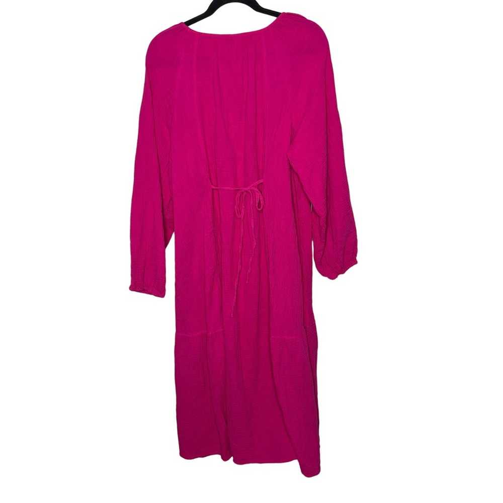 Universal Thread Hot Pink Gauze Maxi Length Long … - image 7