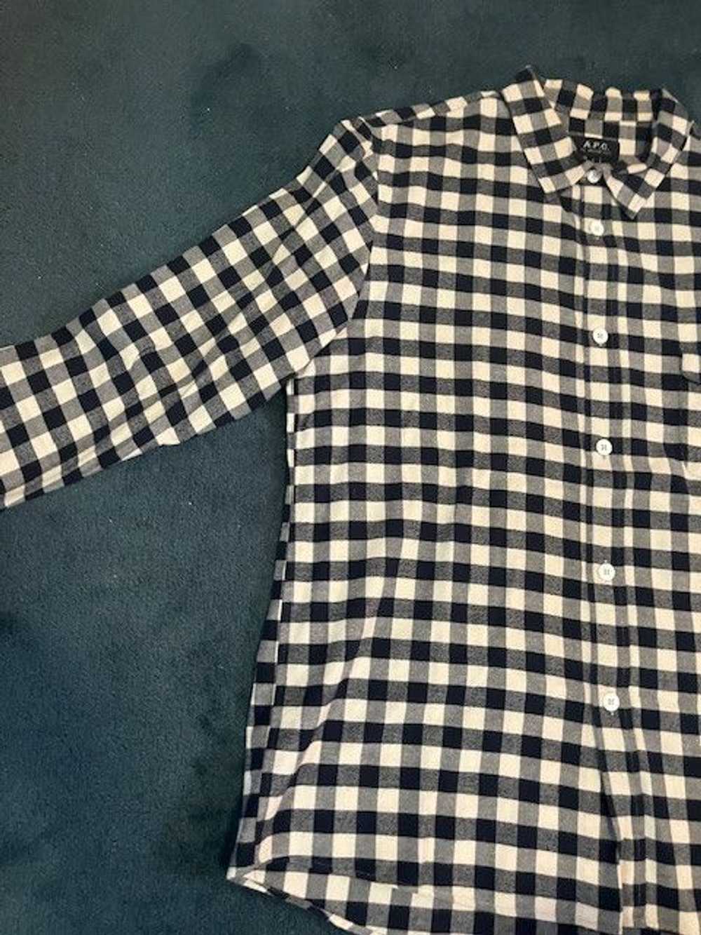 A.P.C. APC Checkered Flannel Button Up - image 2