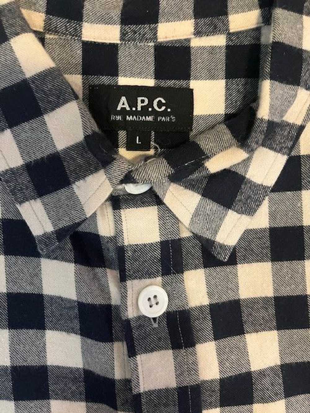 A.P.C. APC Checkered Flannel Button Up - image 3