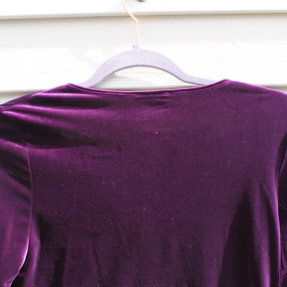 Neiman Marcus Women's Vintage Velvet Ruched Top B… - image 7