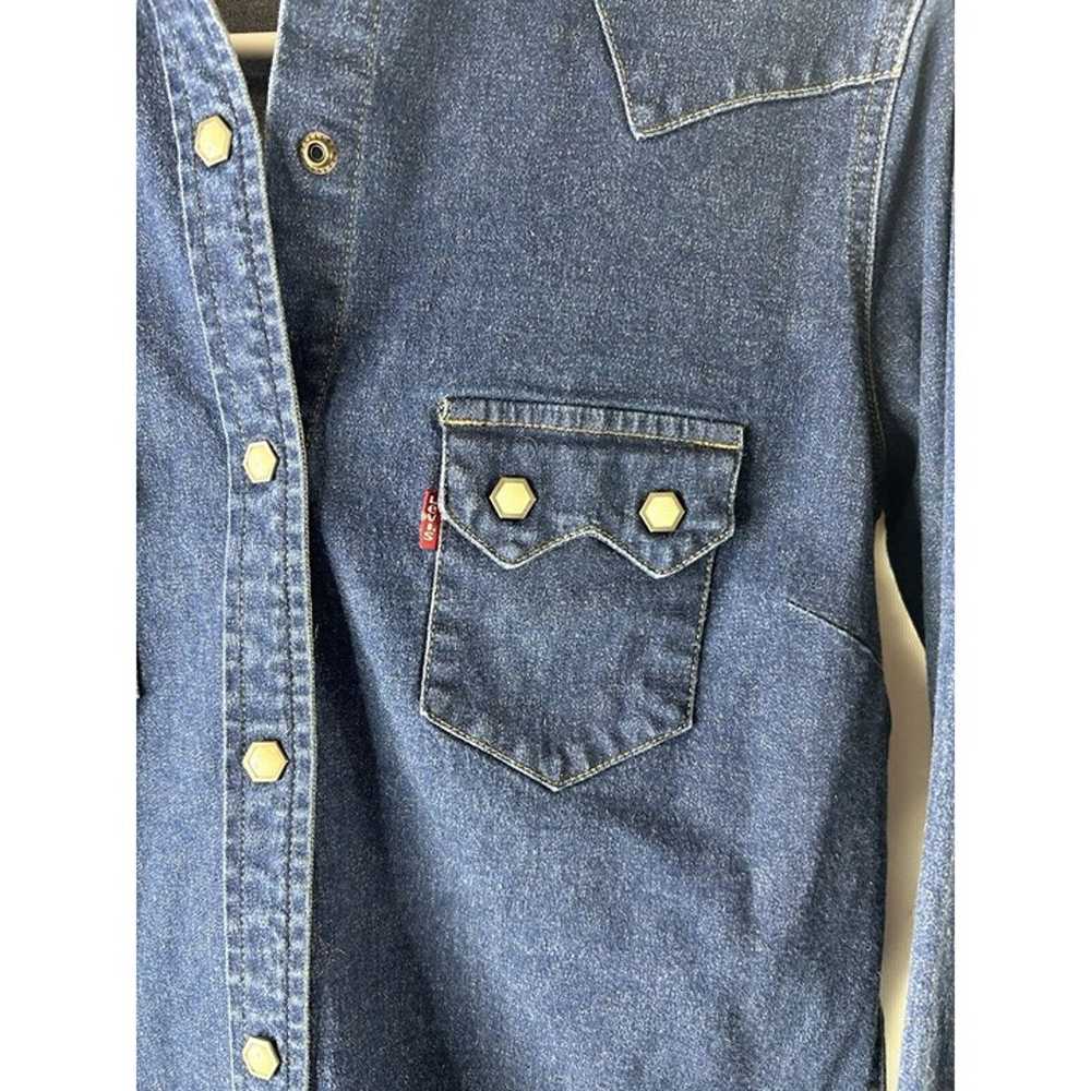 Vintage Y2K Levis Pearl Snap Grommet Stud Red Tab… - image 5