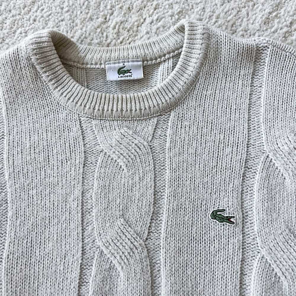 Lacoste Lacoste Men XL Cable Knit Sweater Crew Ne… - image 2