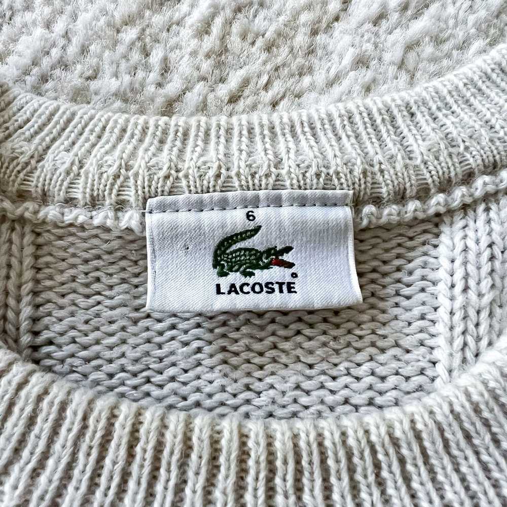 Lacoste Lacoste Men XL Cable Knit Sweater Crew Ne… - image 3