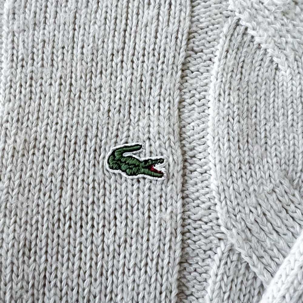 Lacoste Lacoste Men XL Cable Knit Sweater Crew Ne… - image 4